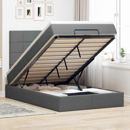 Struttura Letto Pouf con Materasso 80x200 cm in Tessuto | homemem39
