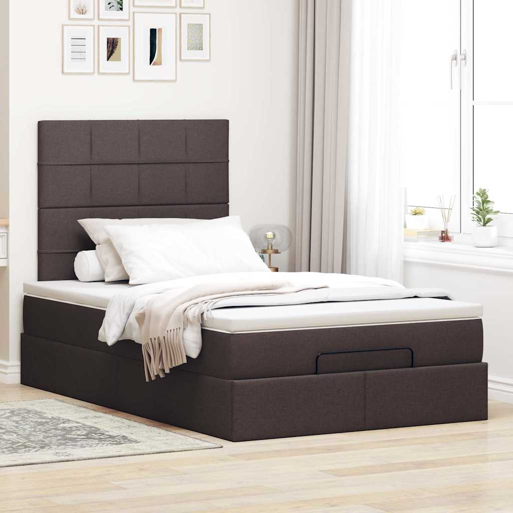 Struttura Letto Pouf con Materasso 80x200 cm in Tessuto | homemem39