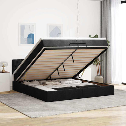 Struttura Letto Pouf con Materasso 80x200 cm in Tessuto | homemem39