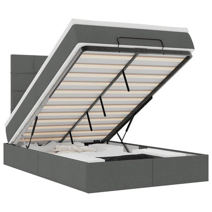 Struttura Letto Pouf con Materasso 120x200 cm in Tessuto - homemem39