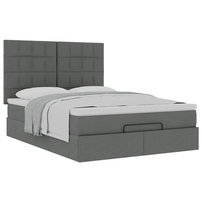 Struttura Letto Pouf con Materasso 140x190 cm in Tessuto | homemem39