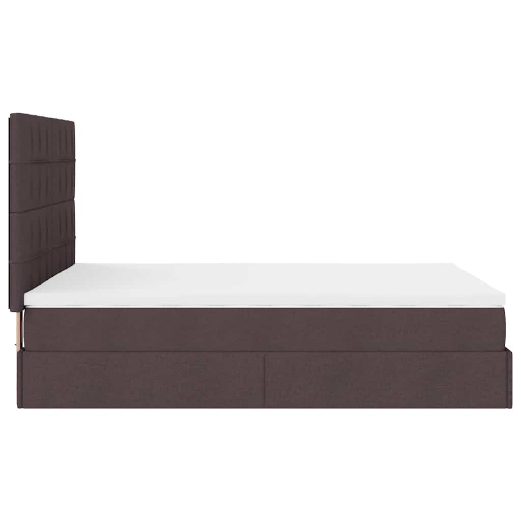 Struttura Letto Pouf con Materasso 140x190 cm in Tessuto | homemem39