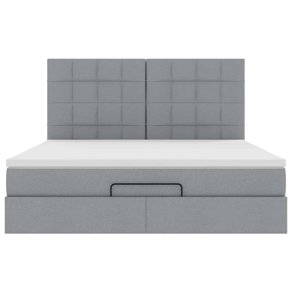 Struttura Letto Pouf con Materasso 160x200 cm in Tessuto | homemem39