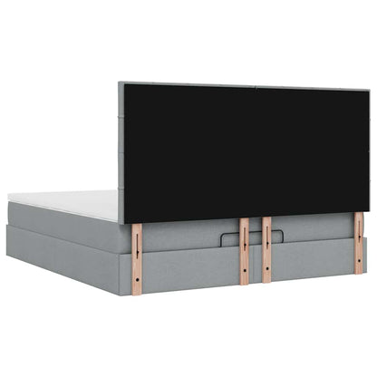 Struttura Letto Pouf con Materasso 160x200 cm in Tessuto | homemem39