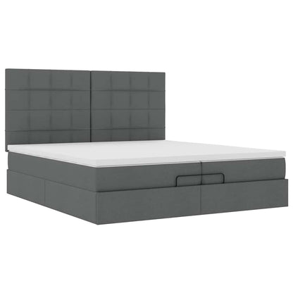 Struttura Letto Pouf con Materassi 200x200 cm in Tessuto | homemem39