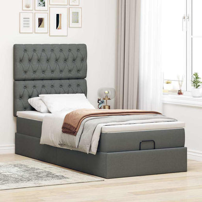 Struttura Letto Pouf con Materasso 180x200 cm in Tessuto | homemem39