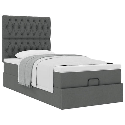 Struttura Letto Pouf con Materasso 180x200 cm in Tessuto | homemem39