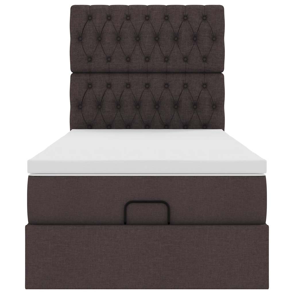 Struttura Letto Pouf con Materasso 80x200 cm in Tessuto | homemem39