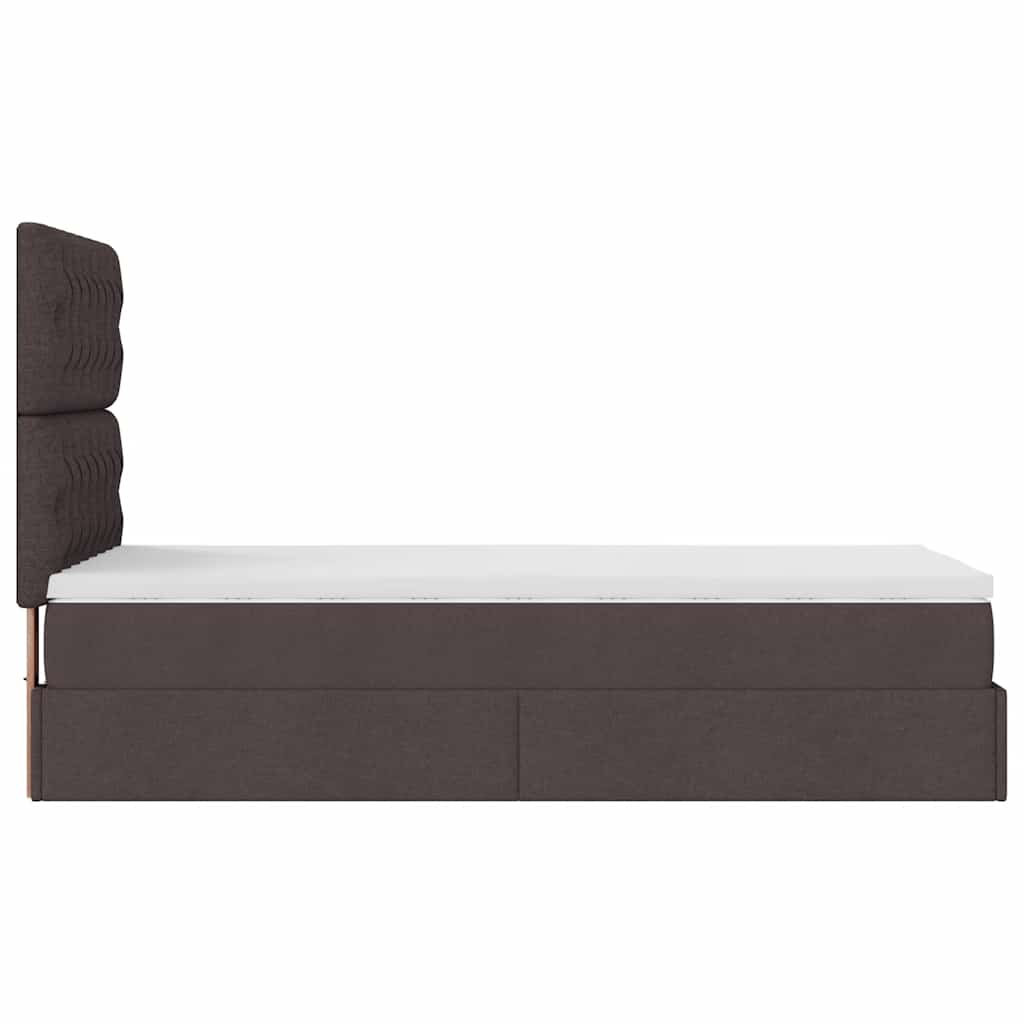 Struttura Letto Pouf con Materasso 80x200 cm in Tessuto | homemem39