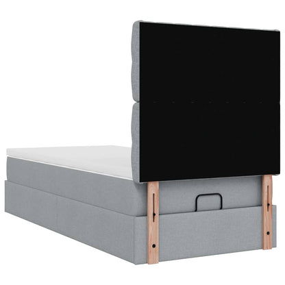 Struttura Letto Pouf con Materasso 90x190 cm in Tessuto | homemem39
