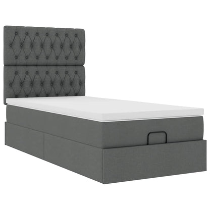 Struttura Letto Pouf con Materasso 90x190 cm in Tessuto | homemem39