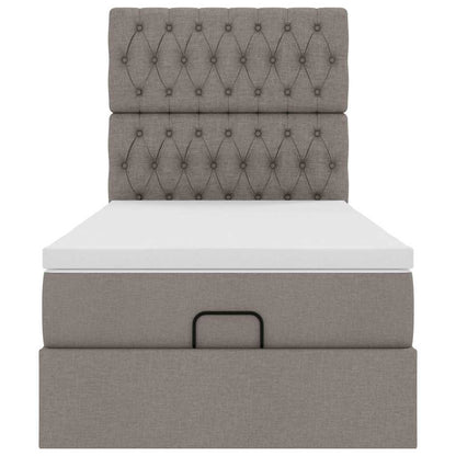Pouf Letto con Materasso Tortora 90x200 cm in Tessuto | homemem39