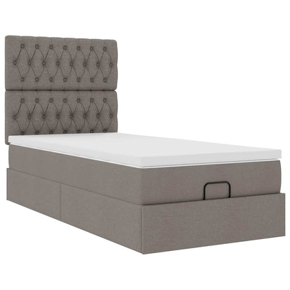 Pouf Letto con Materasso Tortora 100x200 cm in Tessuto | homemem39