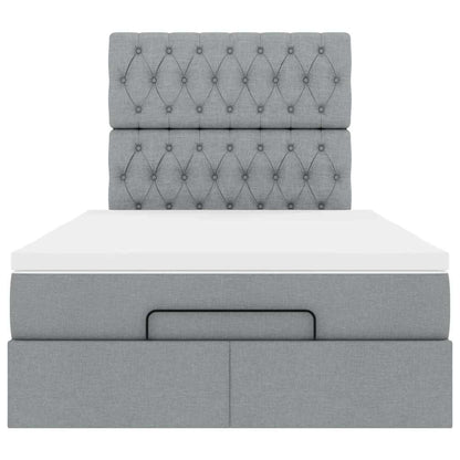 Struttura Letto Pouf con Materasso 120x190 cm in Tessuto | homemem39