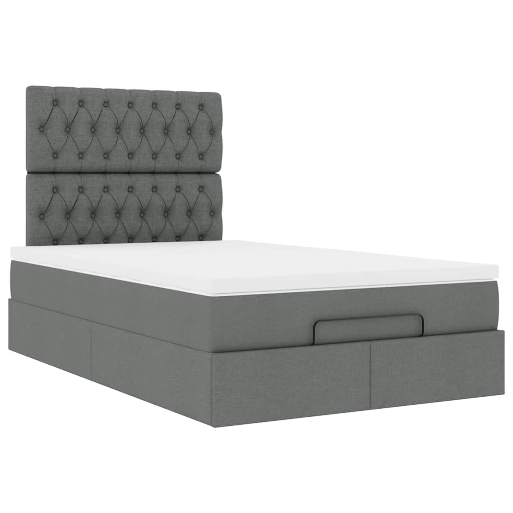 Struttura Letto Pouf con Materasso 80x200 cm in Tessuto | homemem39