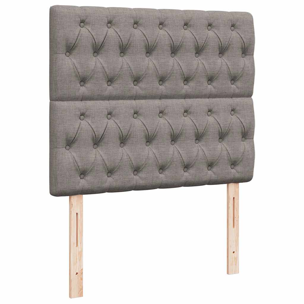 Struttura Letto Pouf con Materasso Tortora 120x190 cm Tessuto