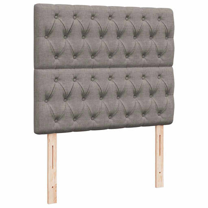 Struttura Letto Pouf con Materasso Tortora 120x190 cm Tessuto