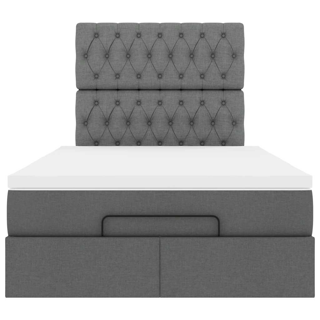 Struttura Letto Pouf con Materasso 120x200 cm in Tessuto - homemem39