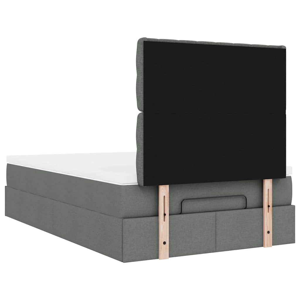 Struttura Letto Pouf con Materasso 120x200 cm in Tessuto - homemem39