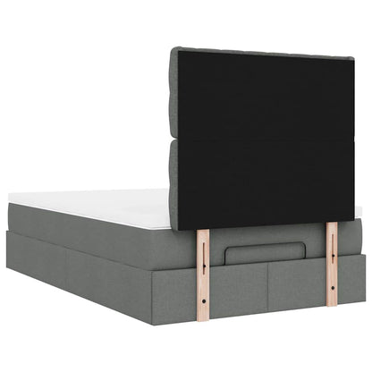 Struttura Letto Pouf con Materasso 120x200 cm in Tessuto - homemem39