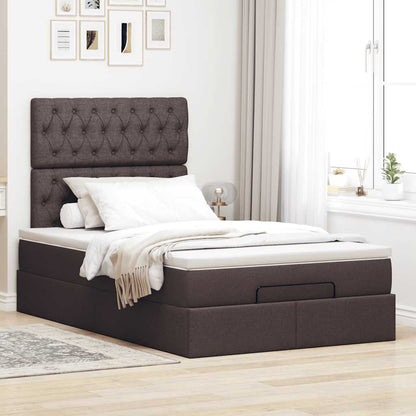 Struttura Letto Pouf con Materasso 120x200 cm in Tessuto - homemem39