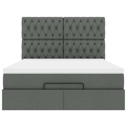 Struttura Letto Pouf con Materasso 140x190 cm in Tessuto | homemem39