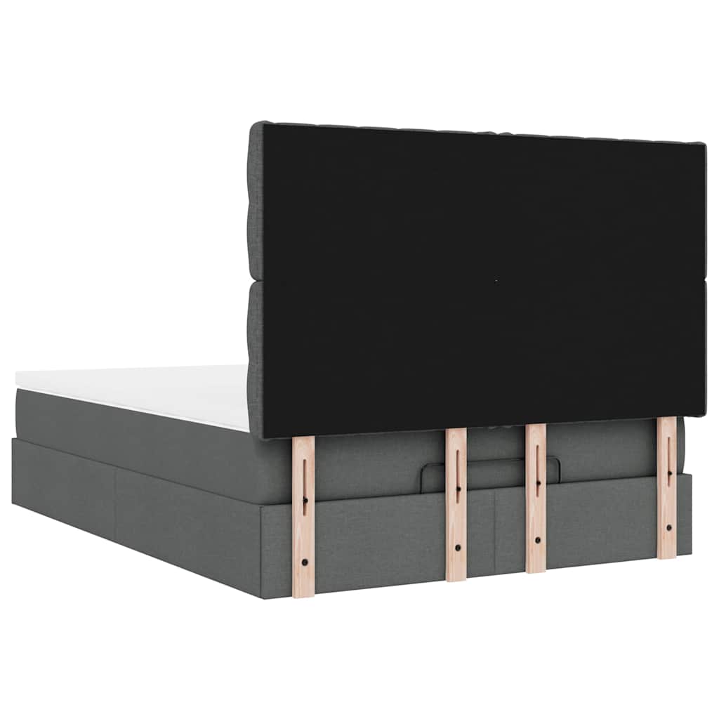 Struttura Letto Pouf con Materasso 140x190 cm in Tessuto | homemem39