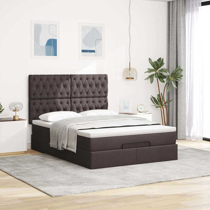 Struttura Letto Pouf con Materasso 140x200 cm in Tessuto | homemem39