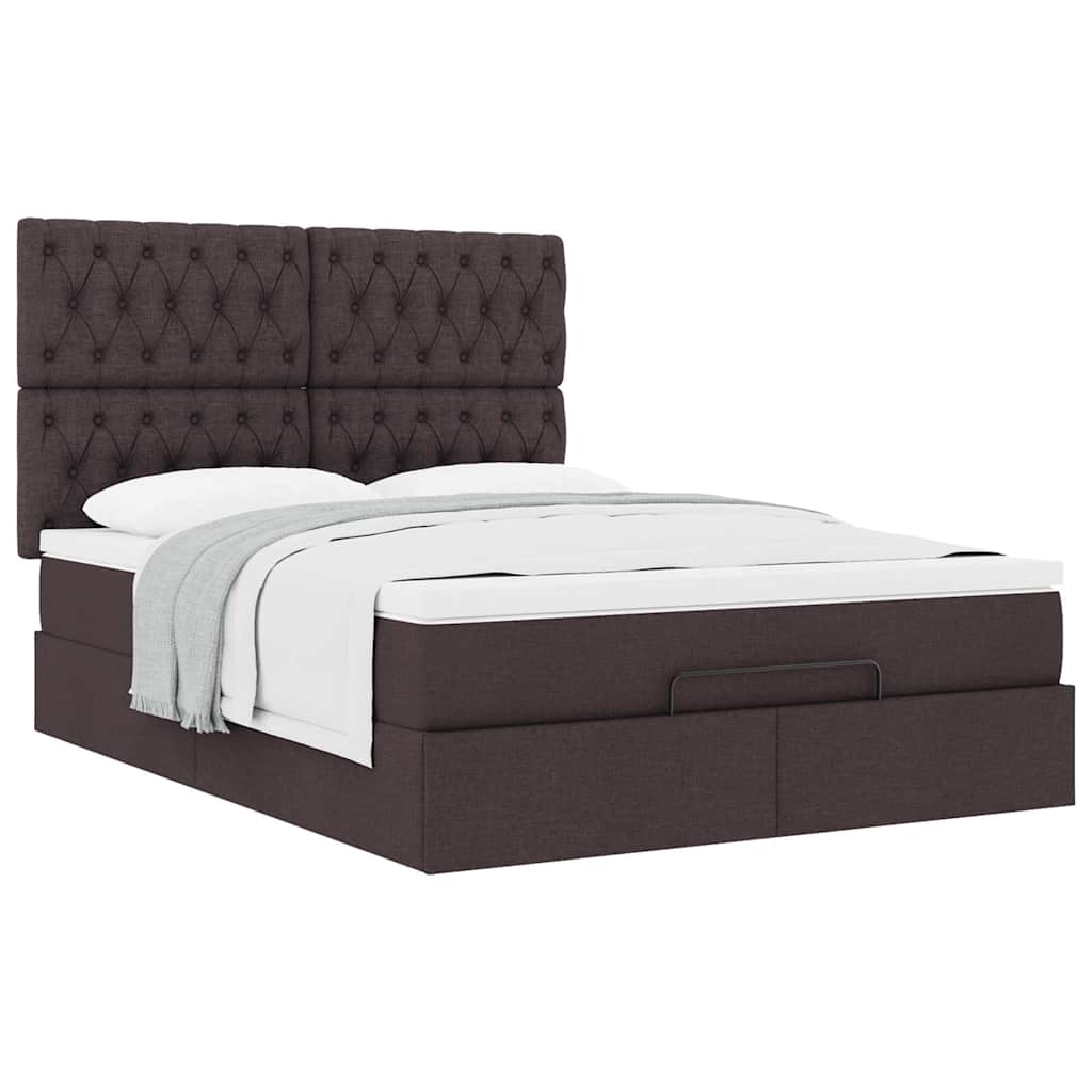 Struttura Letto Pouf con Materasso 140x200 cm in Tessuto | homemem39