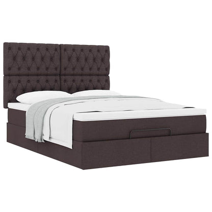 Struttura Letto Pouf con Materasso 140x200 cm in Tessuto | homemem39