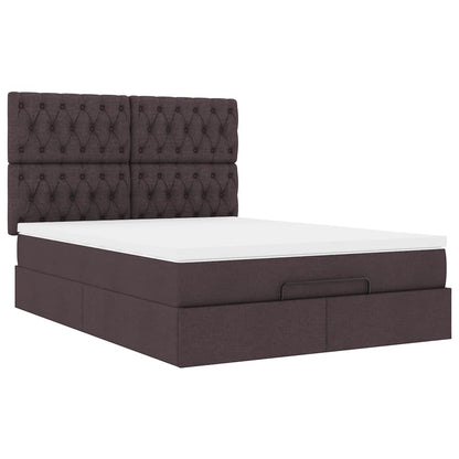 Struttura Letto Pouf con Materasso 140x200 cm in Tessuto | homemem39