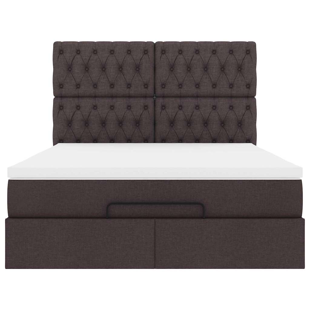 Struttura Letto Pouf con Materasso 140x200 cm in Tessuto | homemem39