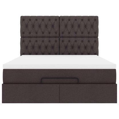 Struttura Letto Pouf con Materasso 140x200 cm in Tessuto | homemem39
