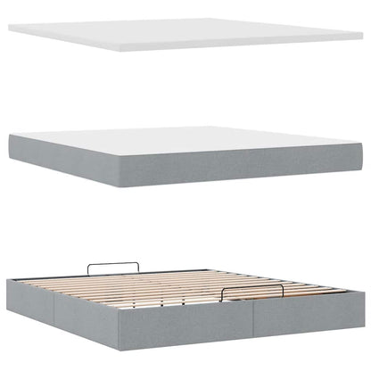 Struttura Letto Pouf con Materasso 160x200 cm in Tessuto | homemem39
