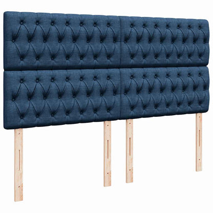 Struttura Letto Pouf con Materasso Blu 180x200cm in Tessuto | homemem39
