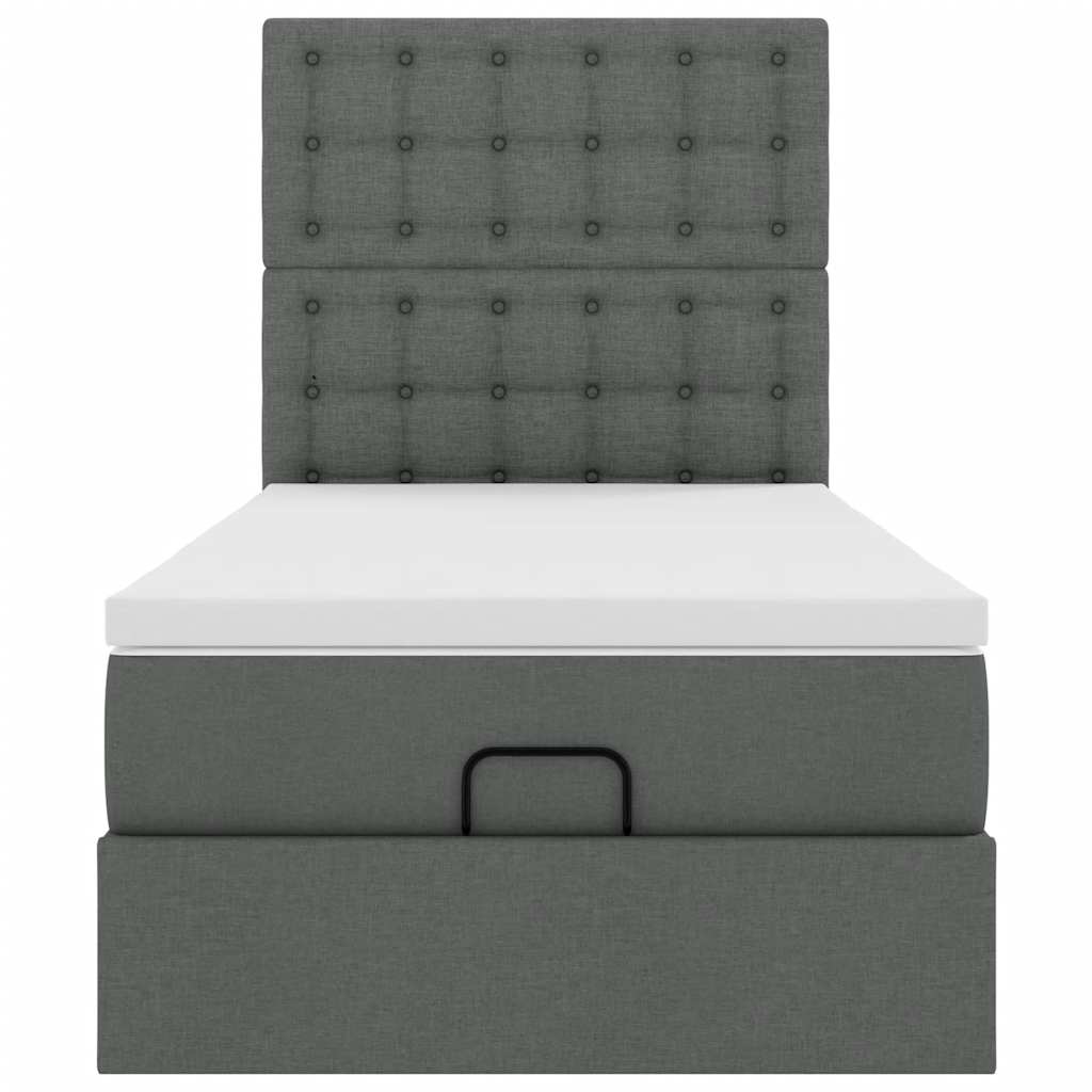 Struttura Letto Pouf con Materasso 180x200 cm in Tessuto