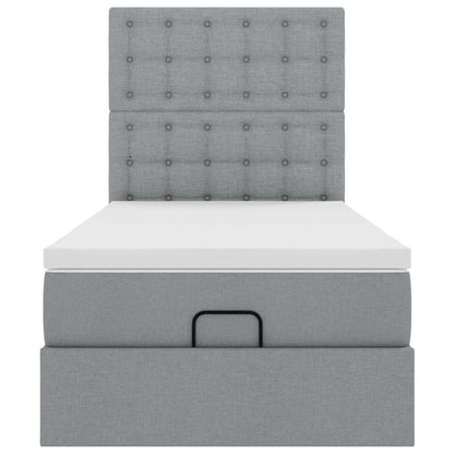 Struttura Letto Pouf con Materasso 90x190 cm in Tessuto | homemem39