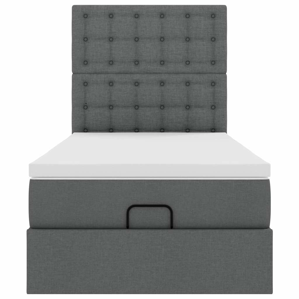 Struttura Letto Pouf con Materasso 90x190 cm in Tessuto | homemem39