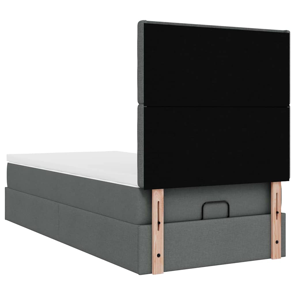 Struttura Letto Pouf con Materasso 90x190 cm in Tessuto | homemem39