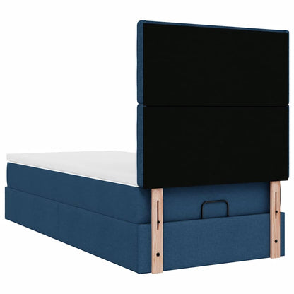 Pouf Letto con Materasso Blu 100x200 cm in Tessuto | homemem39