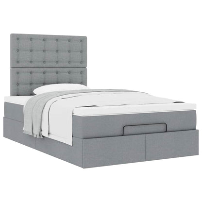 Struttura Letto Pouf con Materasso 120x190 cm in Tessuto | homemem39