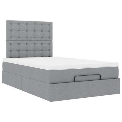 Struttura Letto Pouf con Materasso 120x190 cm in Tessuto | homemem39
