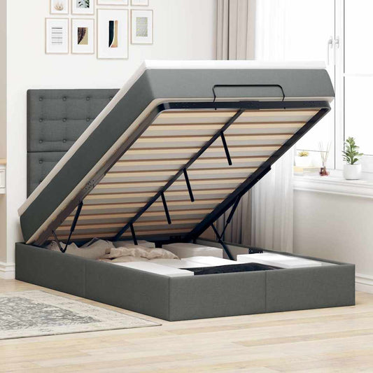 Struttura Letto Pouf con Materasso 80x200 cm in Tessuto