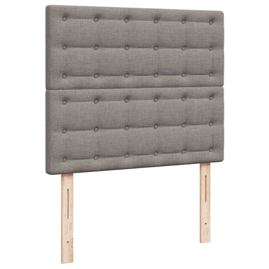 Struttura Letto Pouf con Materasso Tortora 120x190 cm Tessuto