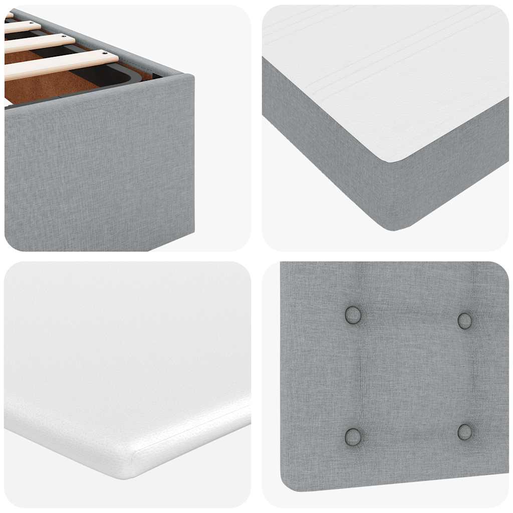 Struttura Letto Pouf con Materasso 120x200 cm in Tessuto