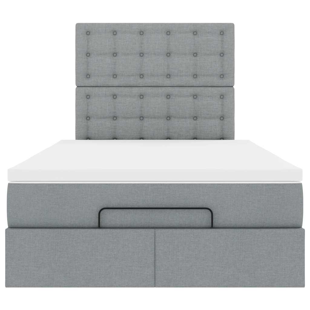 Struttura Letto Pouf con Materasso 120x200 cm in Tessuto - homemem39