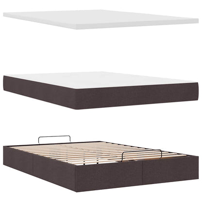 Struttura Letto Pouf con Materasso 140x190 cm in Tessuto | homemem39
