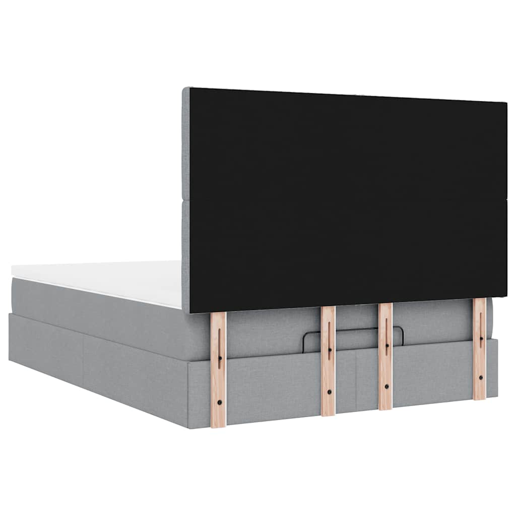 Struttura Letto Pouf con Materasso 140x200 cm in Tessuto | homemem39