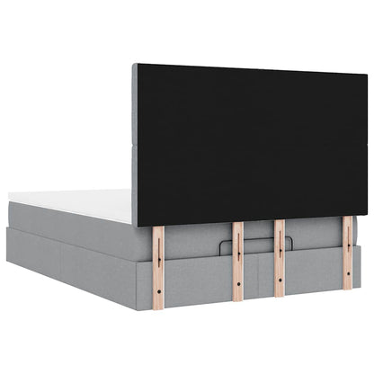 Struttura Letto Pouf con Materasso 140x200 cm in Tessuto | homemem39