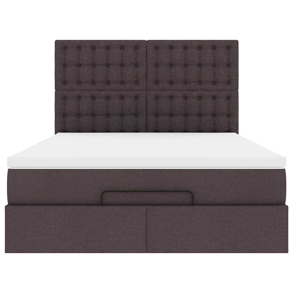 Struttura Letto Pouf con Materasso 140x200 cm in Tessuto - homemem39